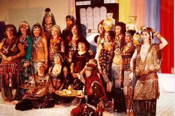 Photograph of Bal-Anat, taken at 1990 reunion show. Bal-Anat is the troupe who originated the American tribal style, in the 1970's.
