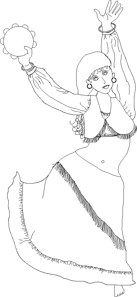 Drawing Of Gypsy Dancer