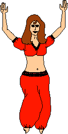Drawing Of Dancer Doing Hip Shimmies
